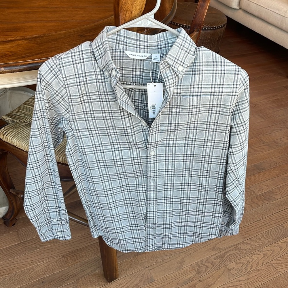 New with tags Boys size 12 Janie and Jack Button Down